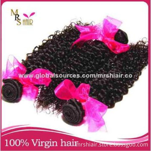Brazilian hair unprocessed Jerry curl human virgin hair extension, dark hair
